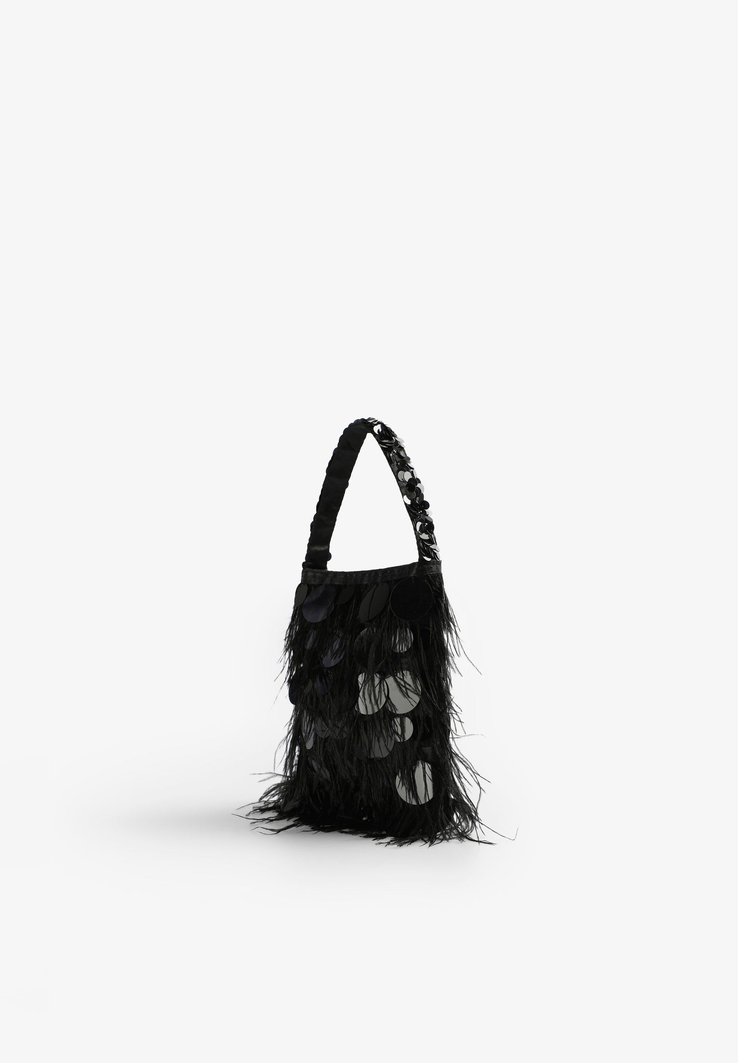 TASCHE MIT FEDERN UND PAILLETTEN