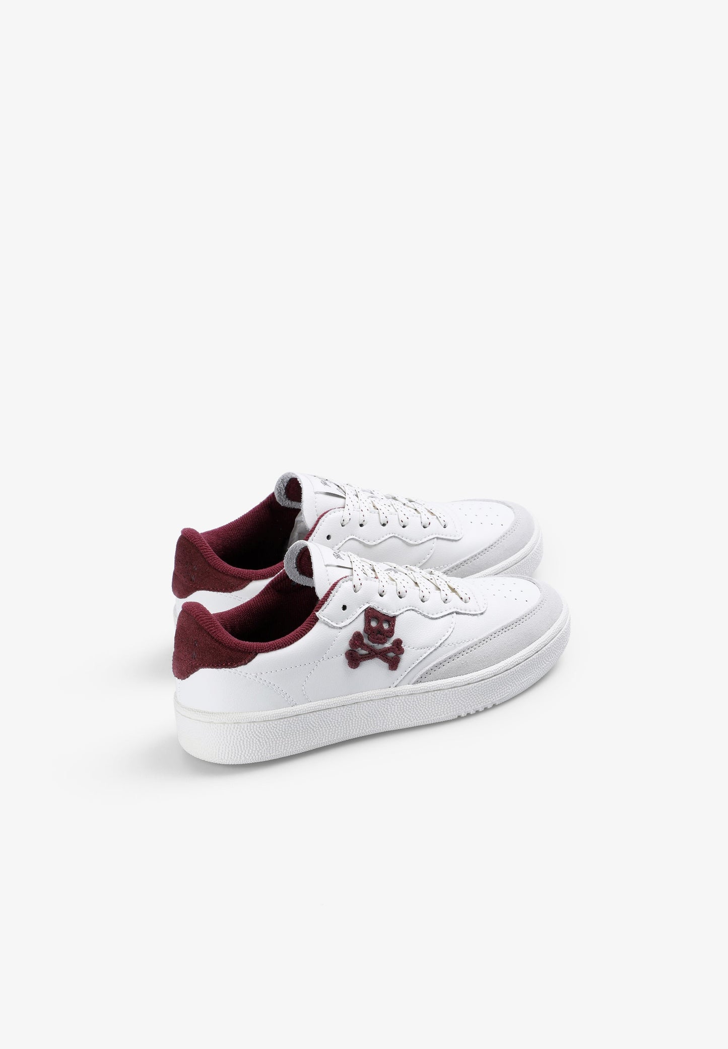 LEDERSNEAKER MIT KONTRASTFARBE