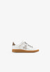 SNEAKER MIT ANIMAL-PRINT UND FARBLICH ABGESETZTER SOHLE