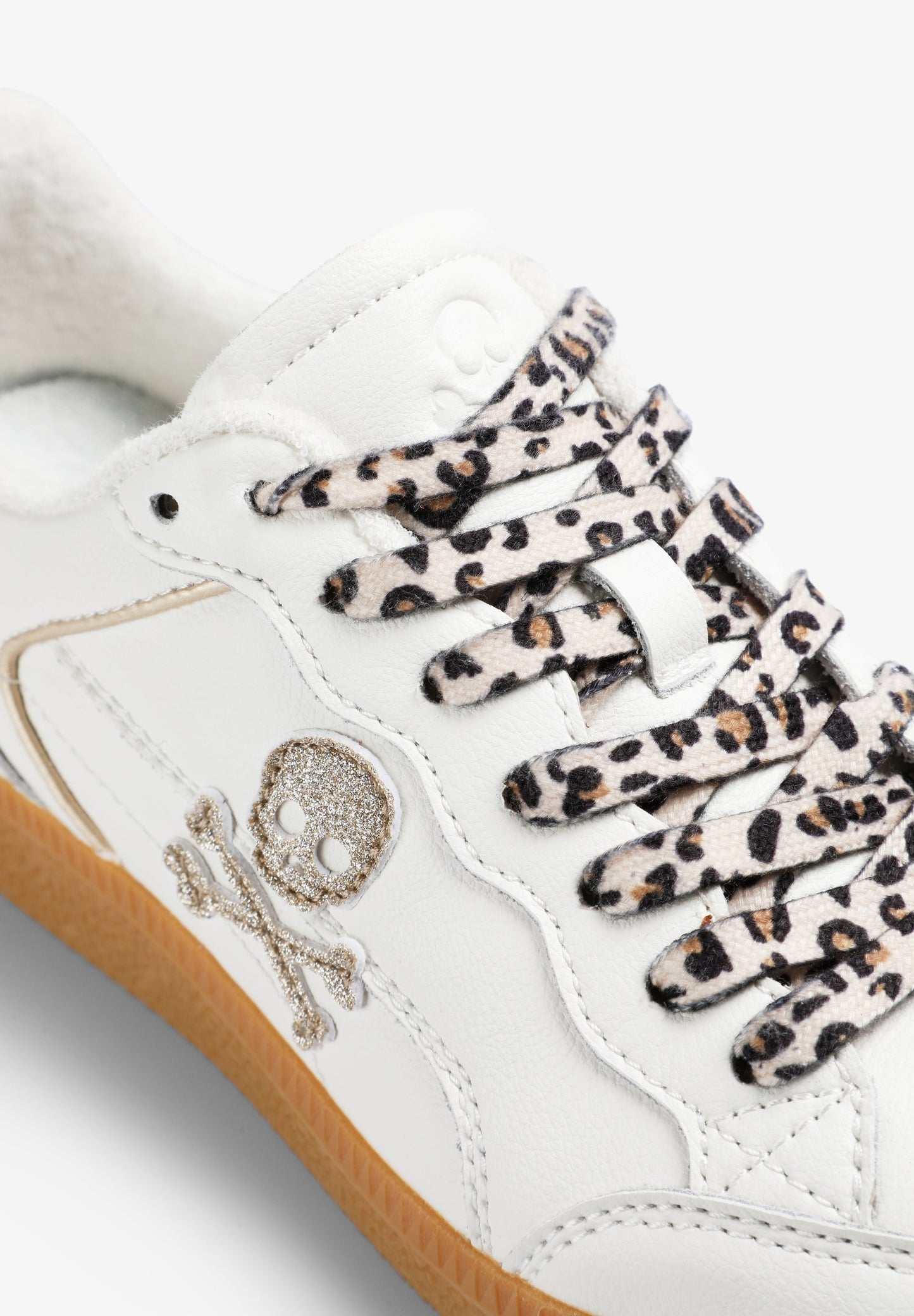 SNEAKER MIT ANIMAL-PRINT UND FARBLICH ABGESETZTER SOHLE
