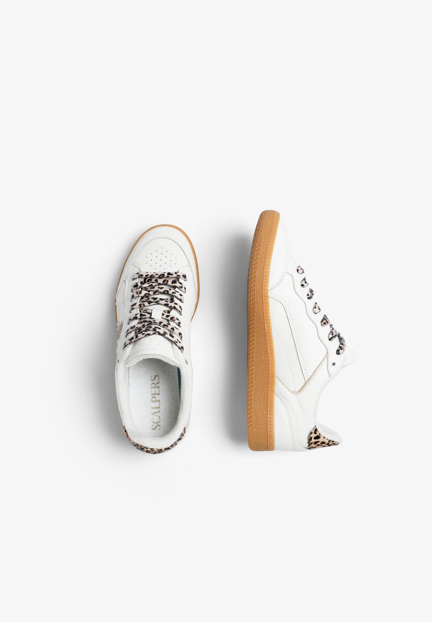 SNEAKER MIT ANIMAL-PRINT UND FARBLICH ABGESETZTER SOHLE