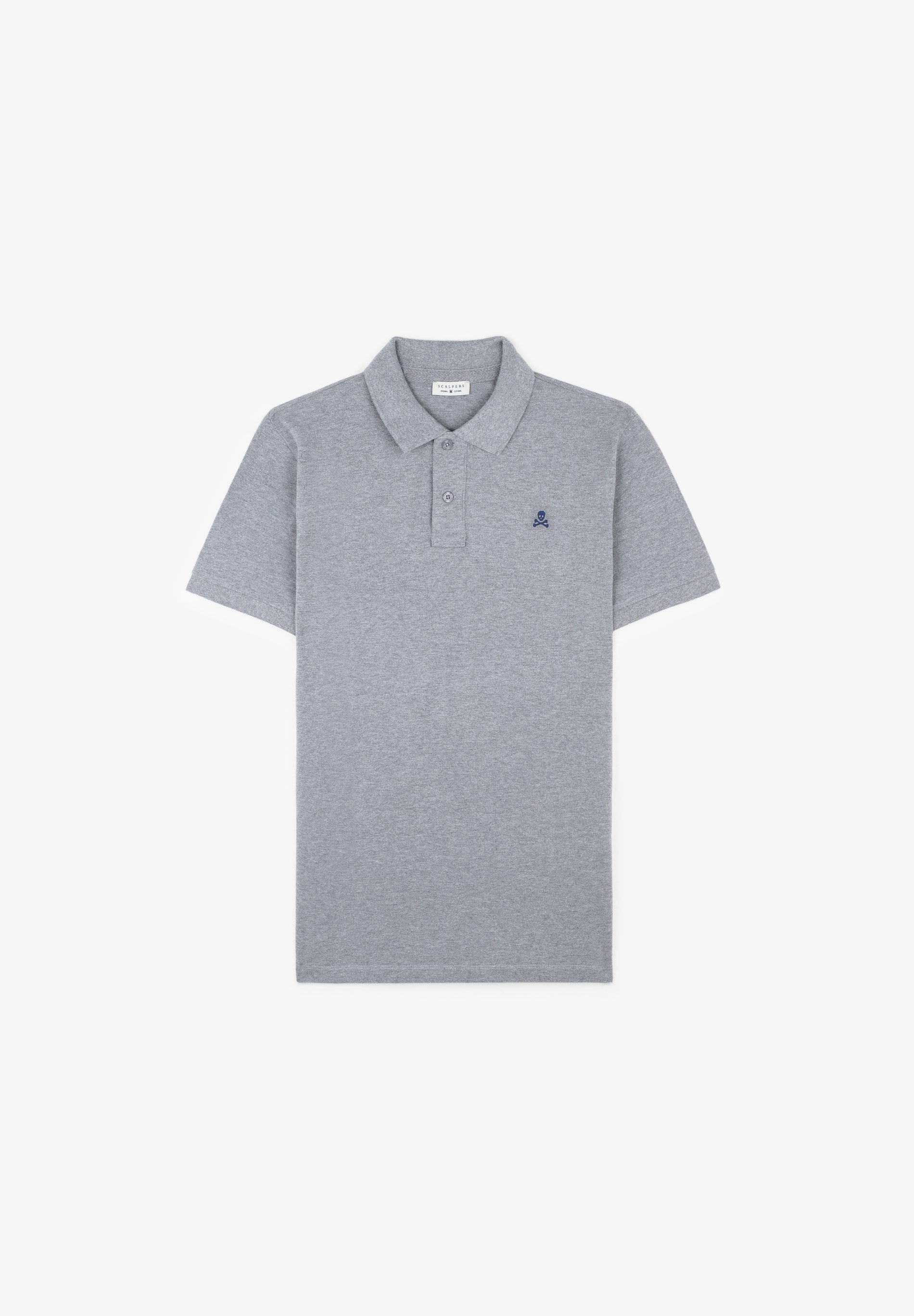 BASIC-POLOSHIRT MIT FARBLICH ABGESETZTEM TOTENKOPF