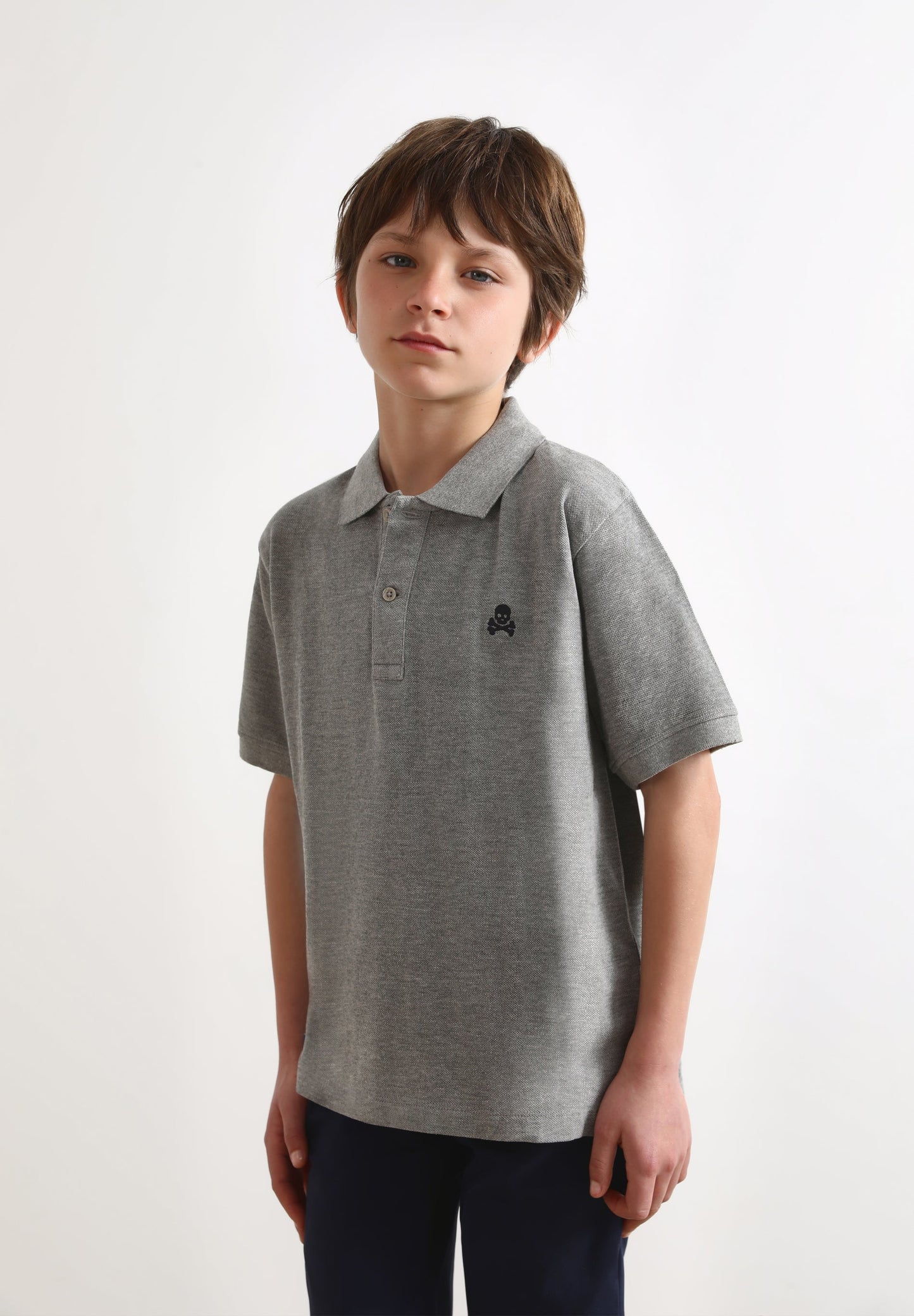 BASIC-POLOSHIRT MIT TOTENKOPF