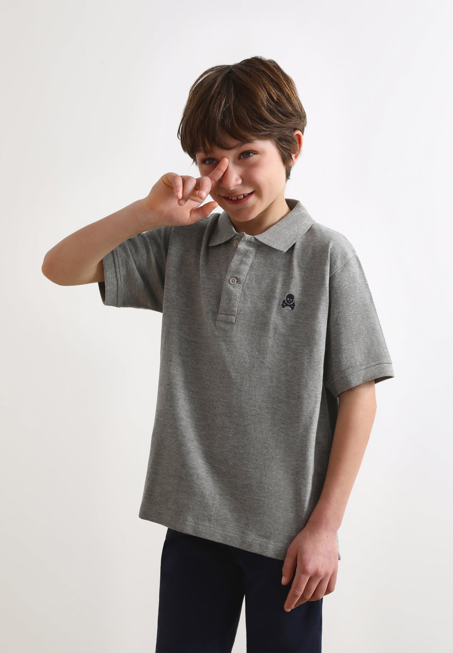 BASIC-POLOSHIRT MIT TOTENKOPF