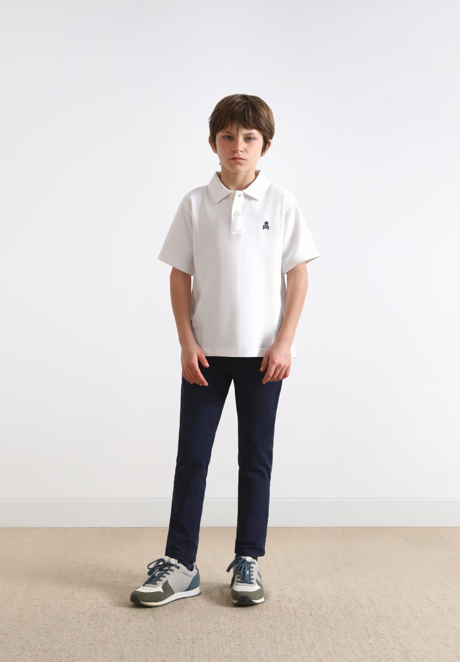 BASIC-POLOSHIRT MIT TOTENKOPF
