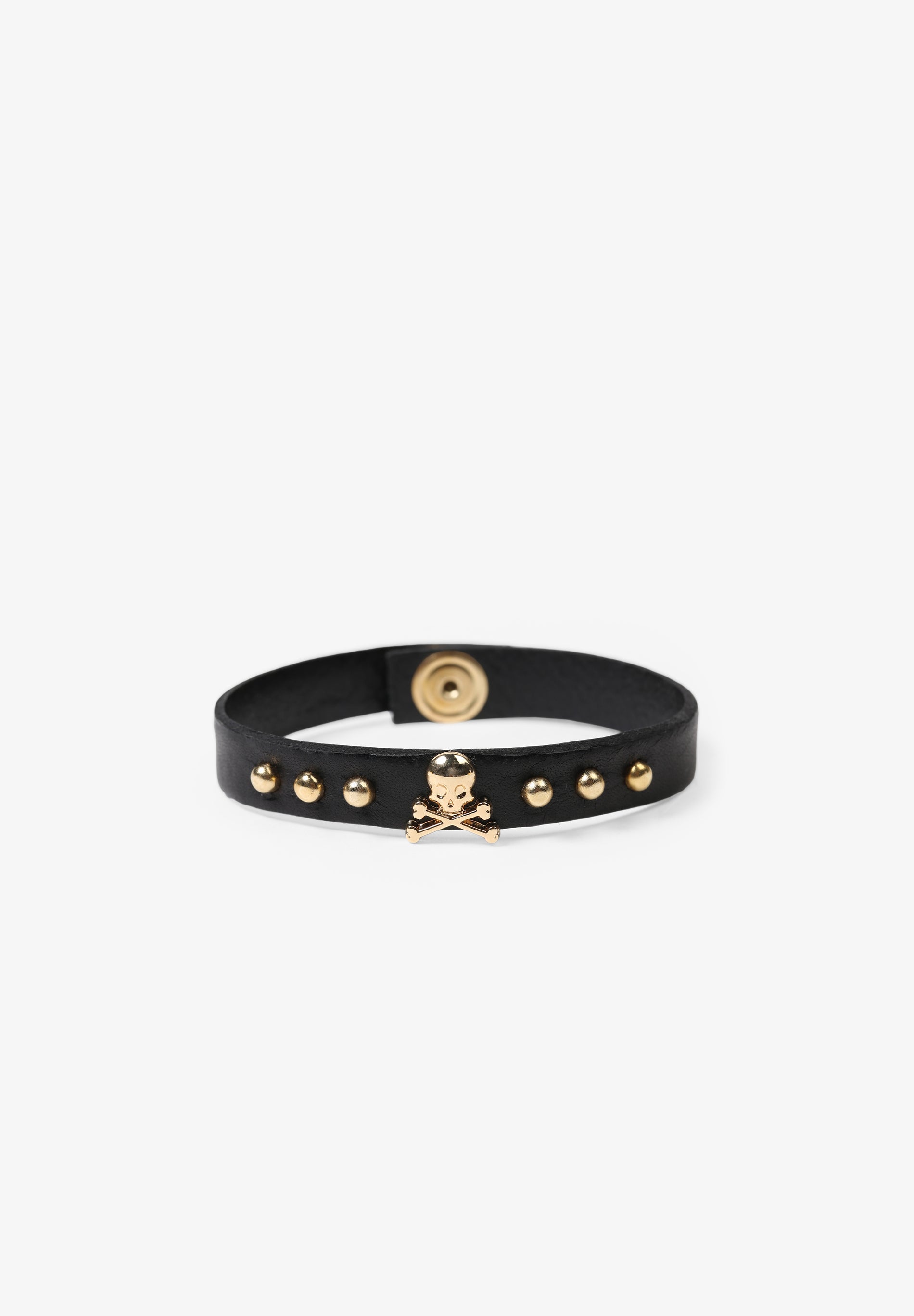 ARMBAND MIT TOTENKOPF UND NIETEN