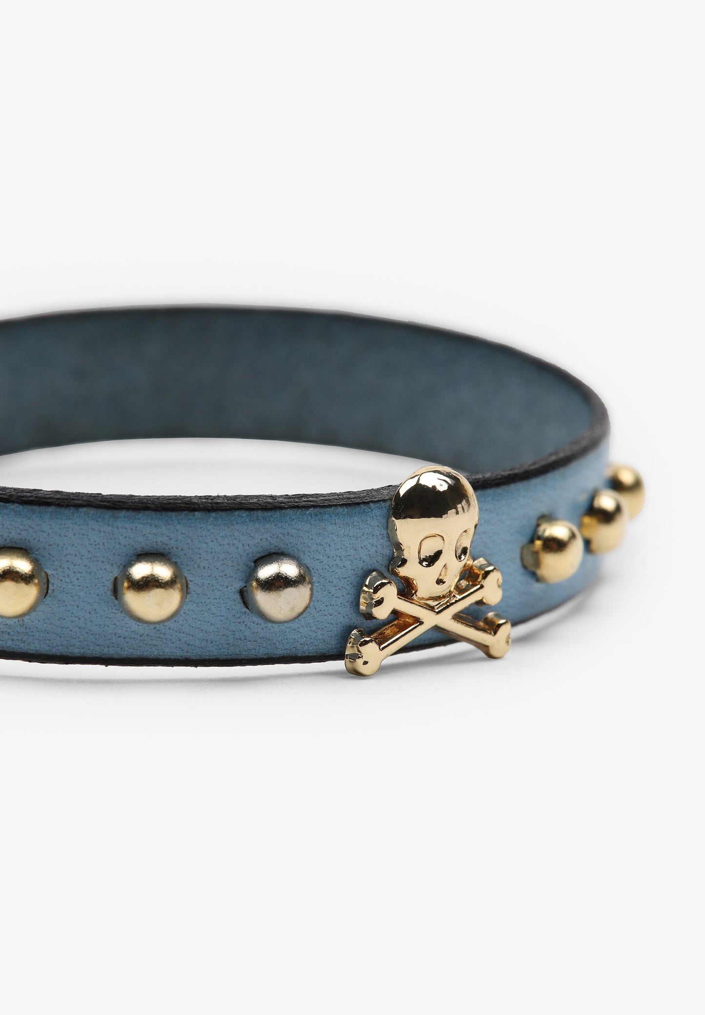 ARMBAND MIT TOTENKOPF UND NIETEN