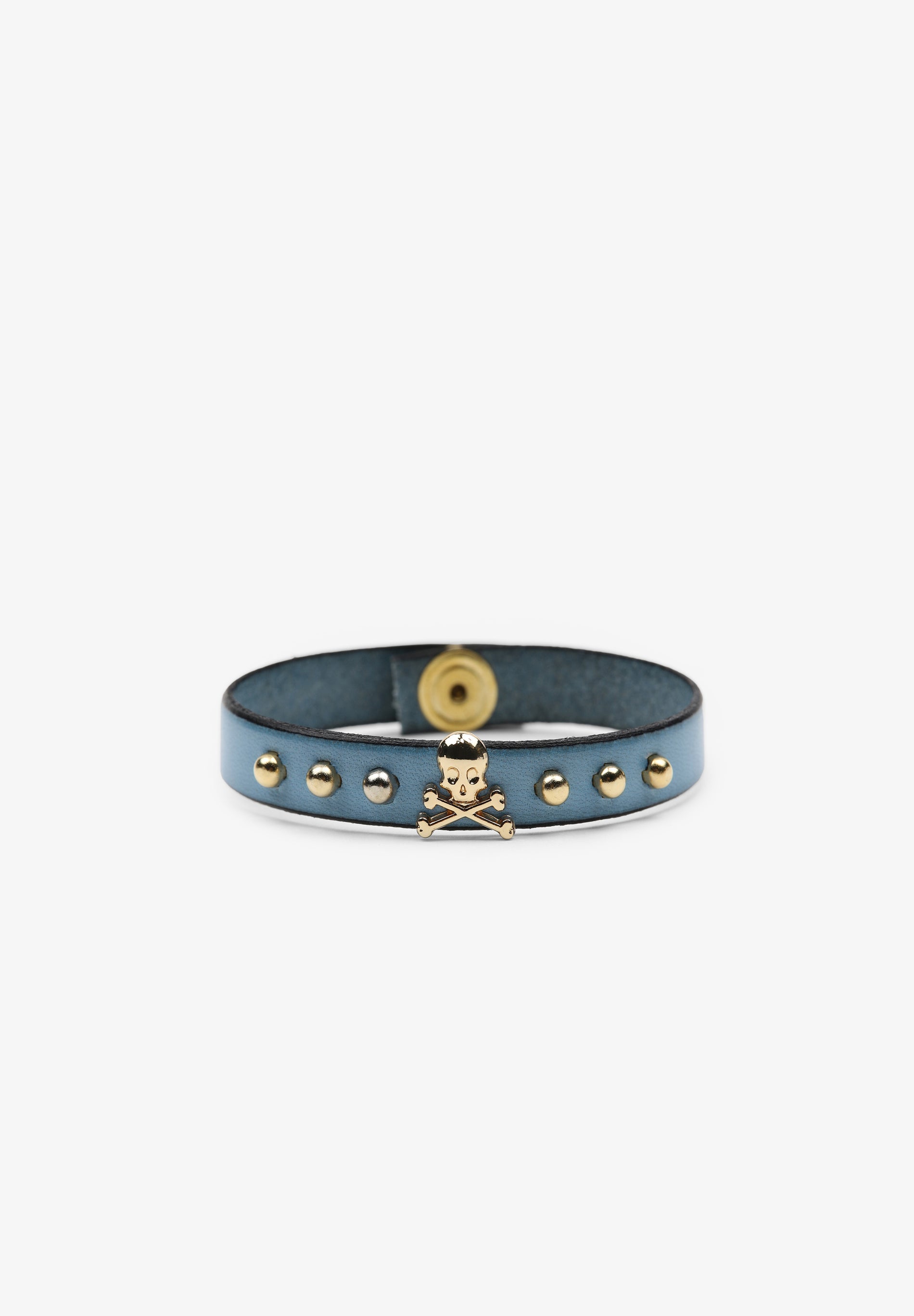 ARMBAND MIT TOTENKOPF UND NIETEN