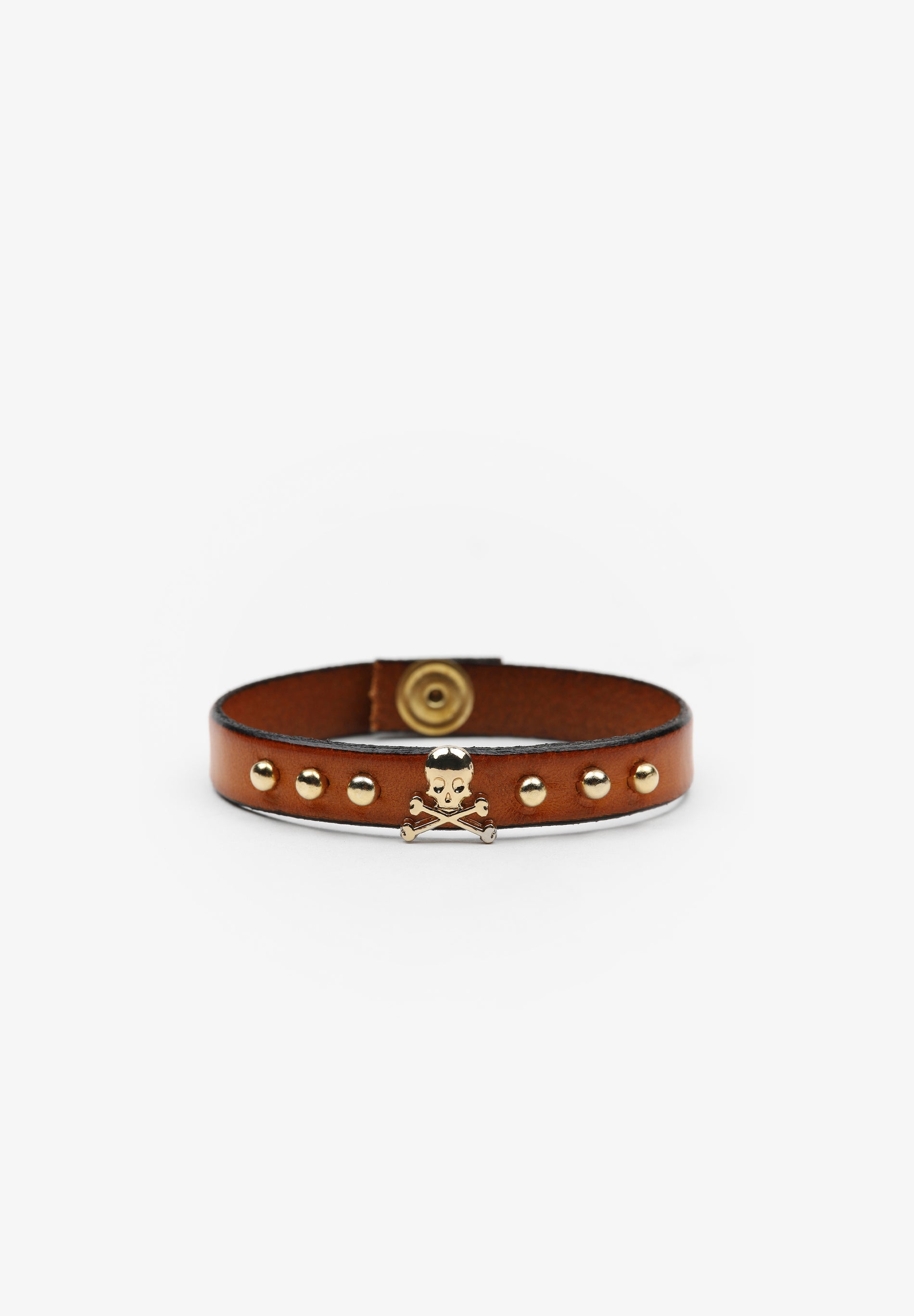 ARMBAND MIT TOTENKOPF UND NIETEN