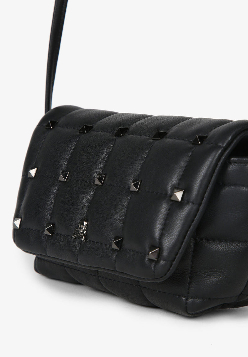 GESTEPPTE MINI-LEDERTASCHE