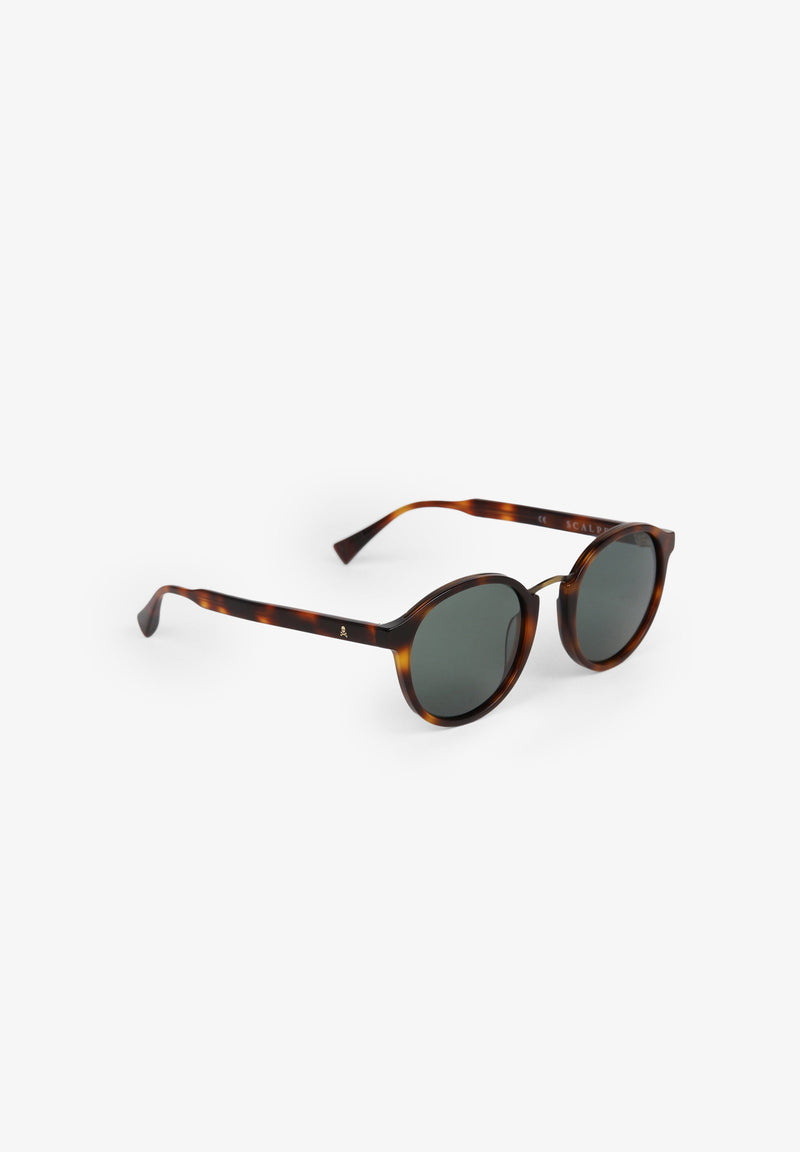 SONNENBRILLE MIT SCHMALEM GESTELL IN SCHILDPATTOPTIK