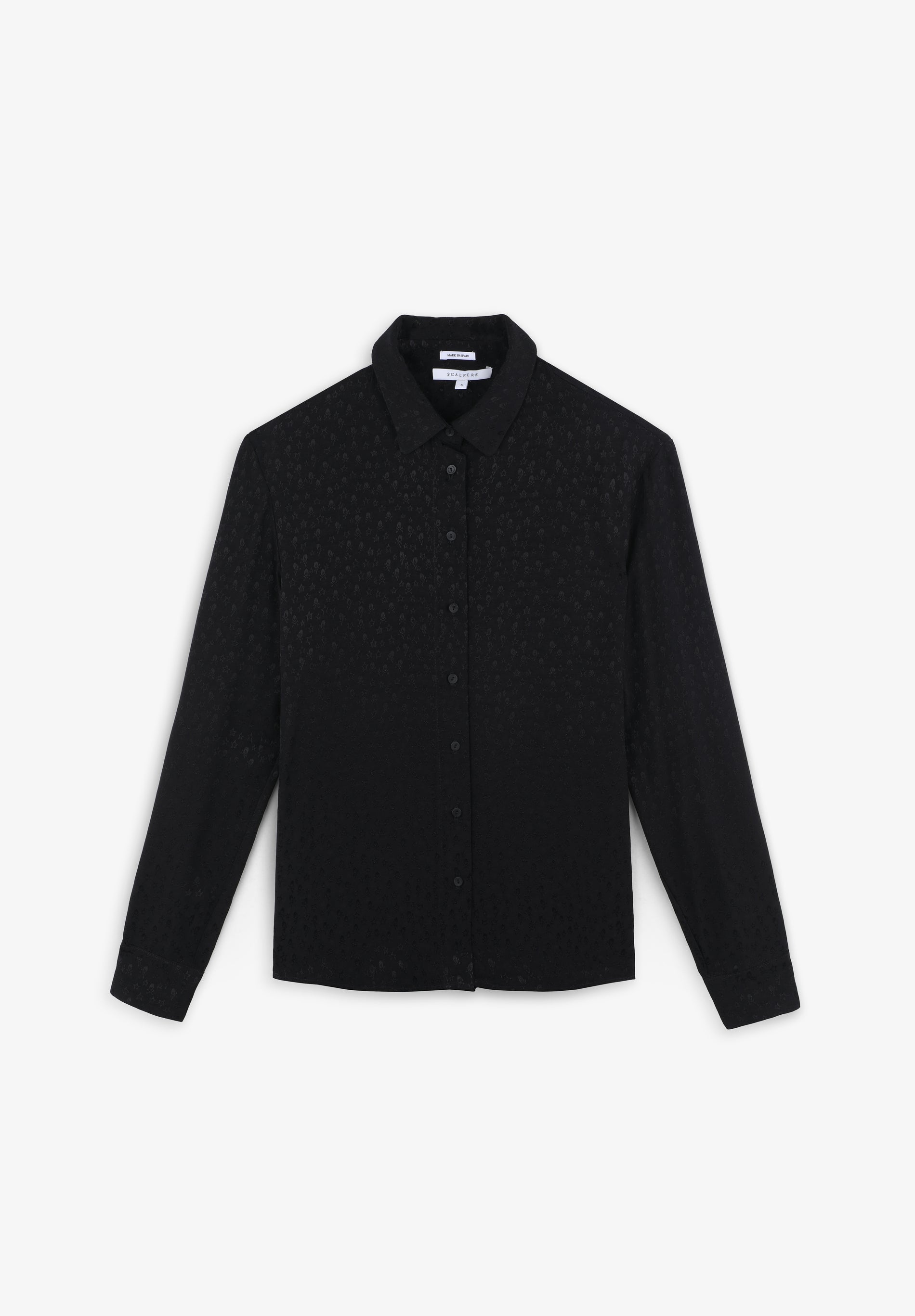 JACQUARD-HEMD MIT TOTENKOPF-STERN-MUSTER