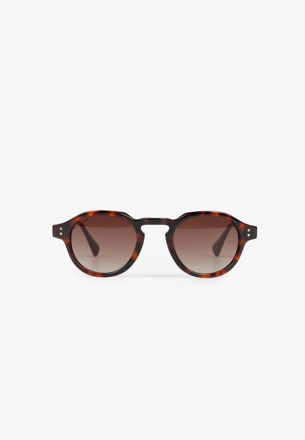RUNDE SONNENBRILLE IN SCHILDPATTOPTIK