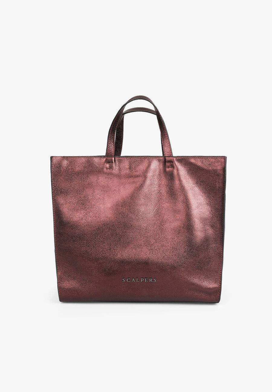 LEDERSHOPPER IM METALLIC-LOOK