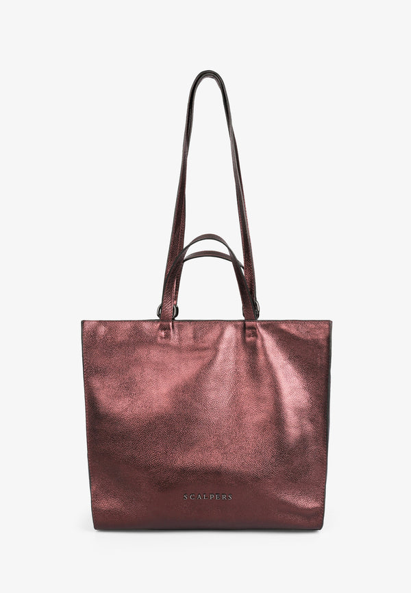 LEDERSHOPPER IM METALLIC-LOOK