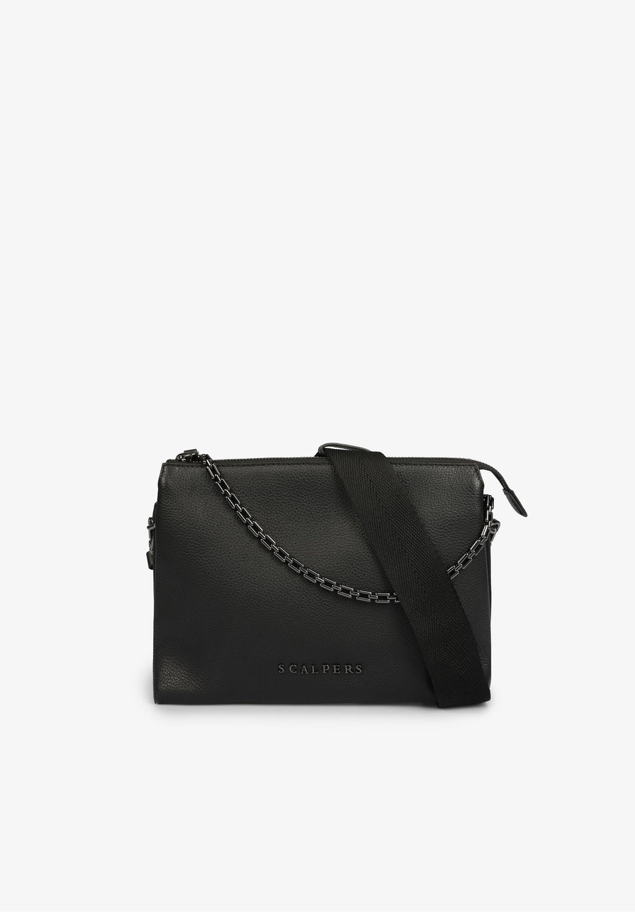 LEDERTASCHE MIT KETTE