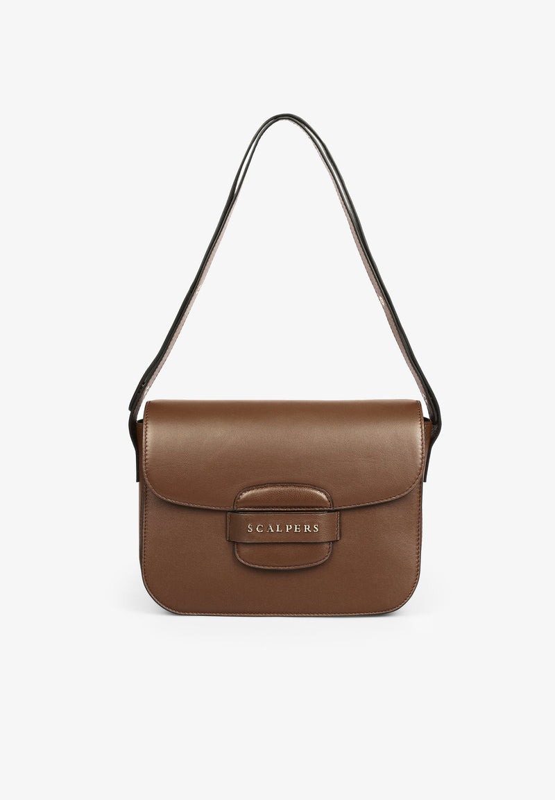 LEDERTASCHE MIT MODISCHEM VERSCHLUSS
