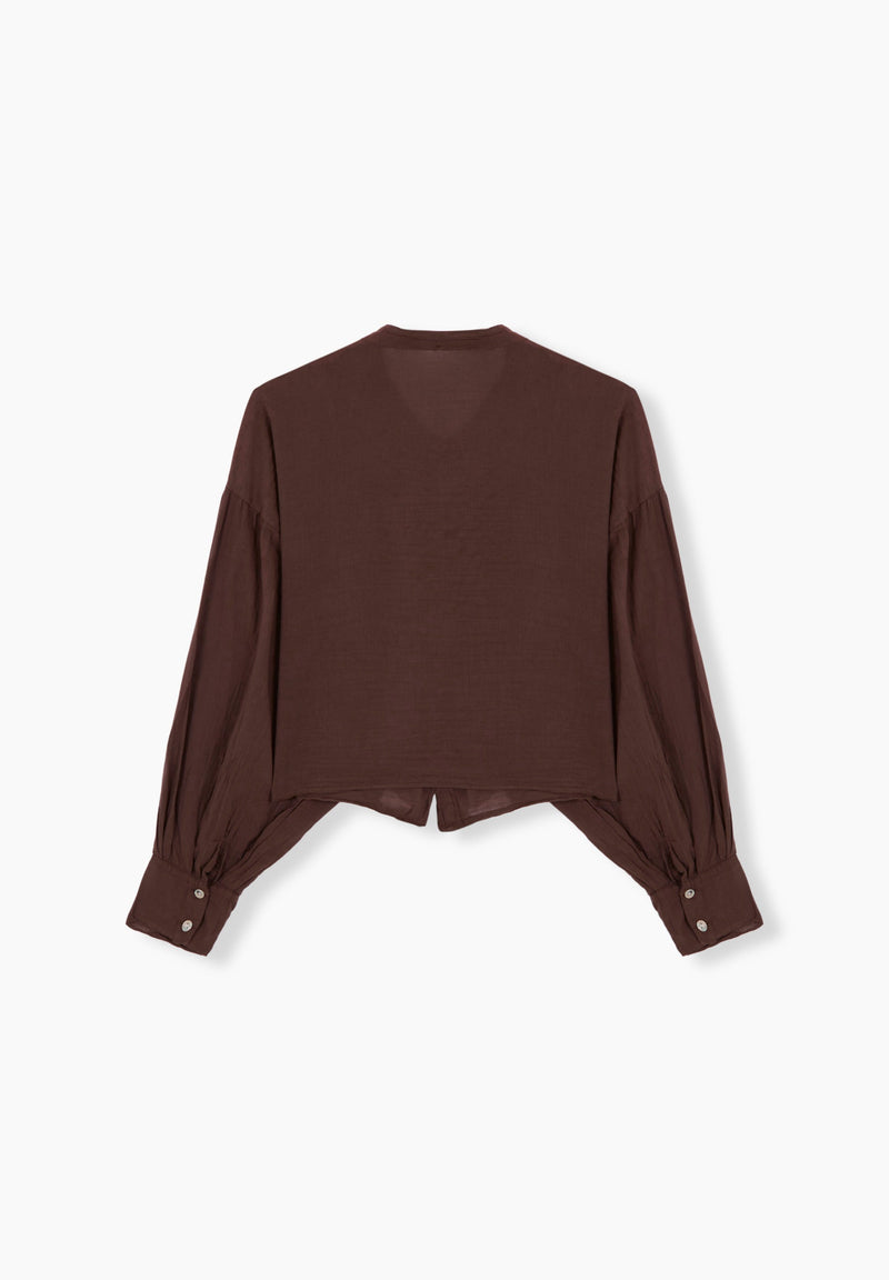 BLUSE MIT VOLANTS