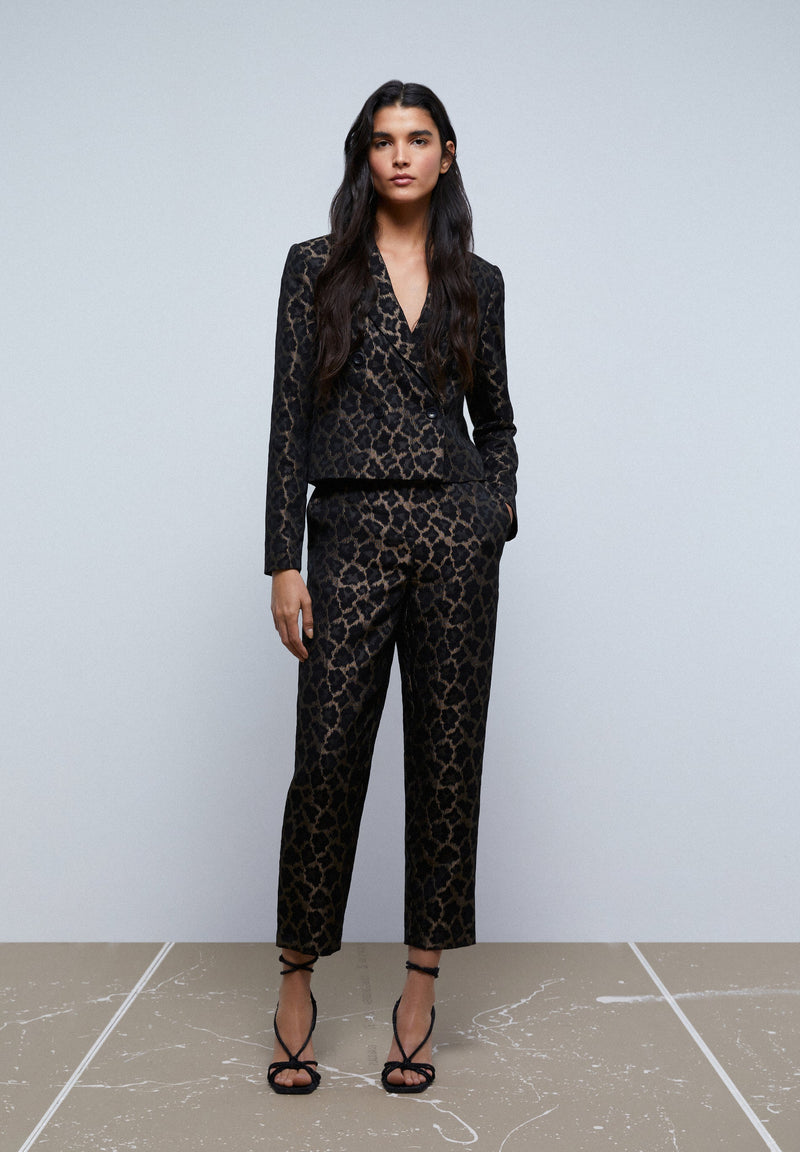 STRAIGHT-LEG-HOSE MIT ANIMALPRINT