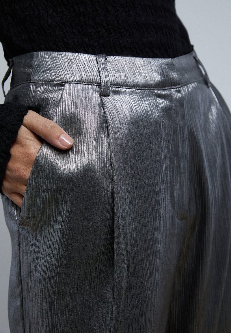 SATINIERTE PALAZZO-HOSE