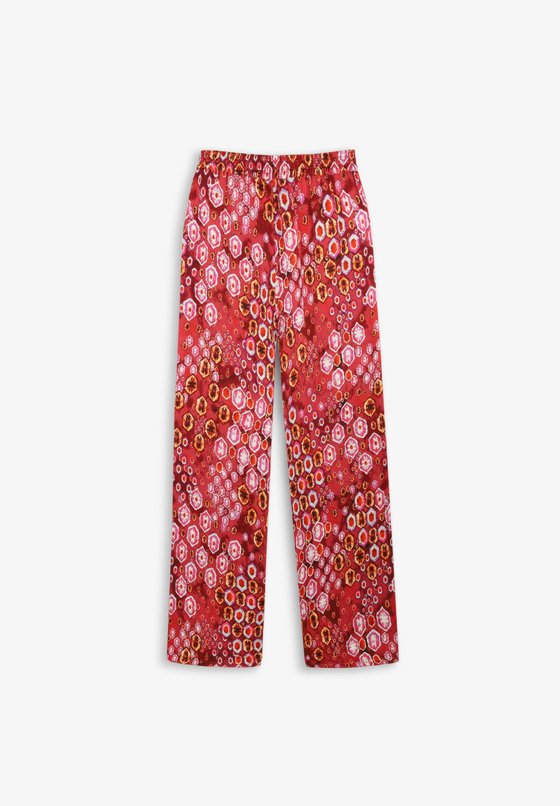 FLIESSENDE HOSE MIT ETHNIC-PRINT