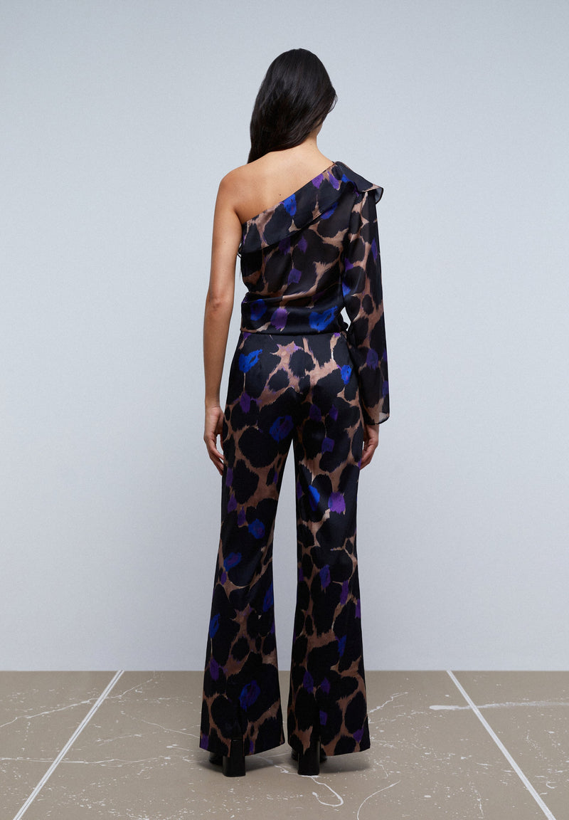 HOSE MIT ANIMALPRINT UND MODISCHEM BUND