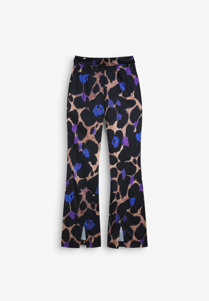 HOSE MIT ANIMALPRINT UND MODISCHEM BUND