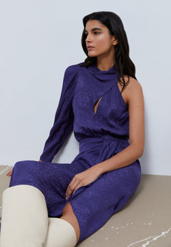 ASYMMETRISCHES KLEID AUS JACQUARD