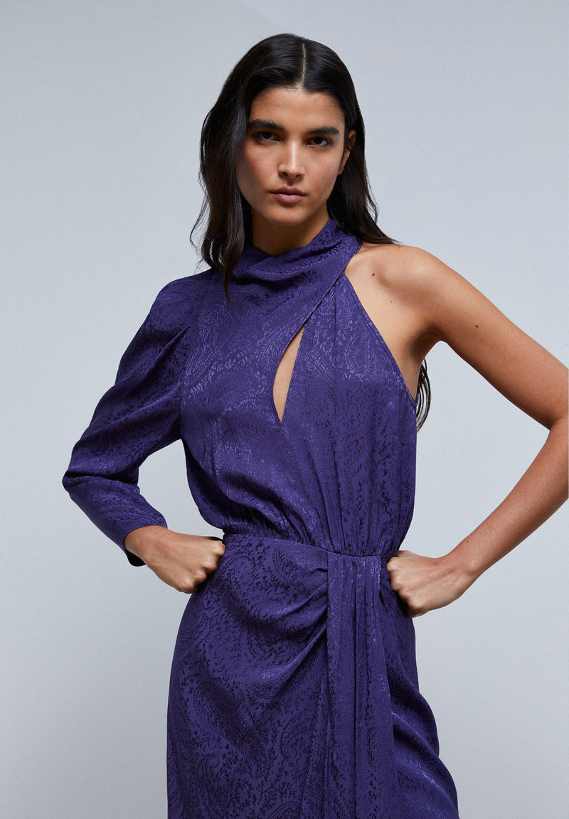 ASYMMETRISCHES KLEID AUS JACQUARD