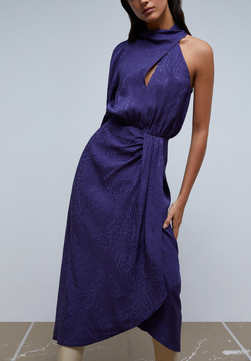 ASYMMETRISCHES KLEID AUS JACQUARD