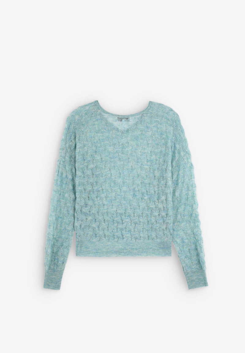 PULLOVER MIT LOCHMUSTER