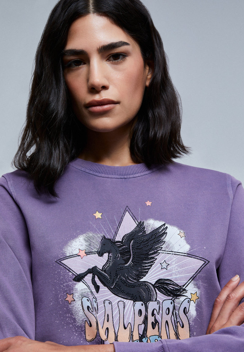 SWEATSHIRT IM FESTIVAL-LOOK