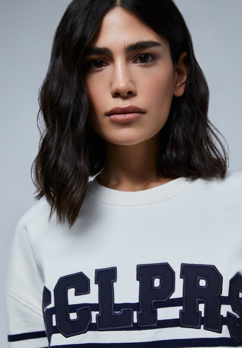 GESTREIFTES SWEATSHIRT MIT LOGO