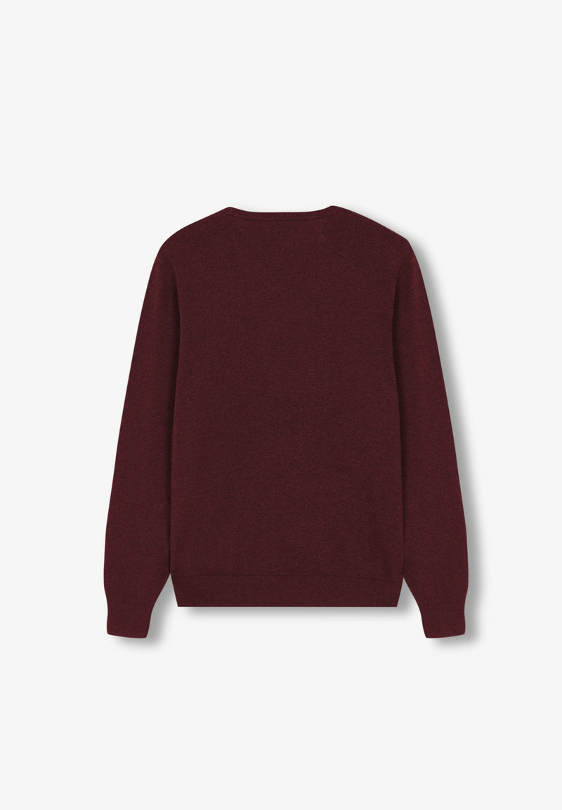 PULLOVER MIT V-AUSSCHNITT UND TOTENKOPF