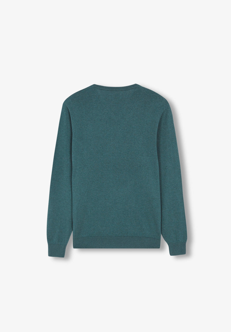PULLOVER MIT V-AUSSCHNITT UND TOTENKOPF