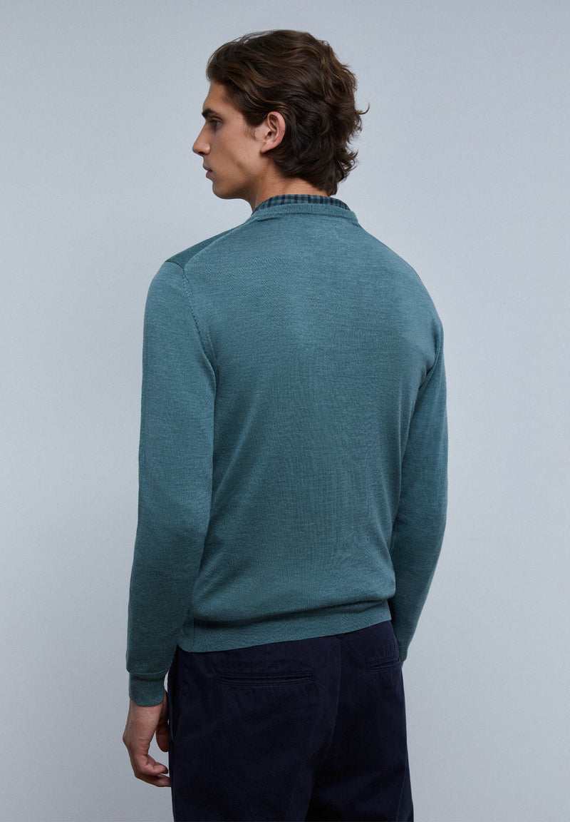 PULLOVER MIT RUNDAUSSCHNITT UND TOTENKOPF