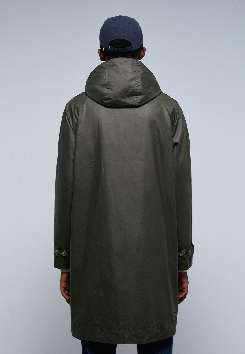 GEWACHSTER PARKA MIT KRAGEN