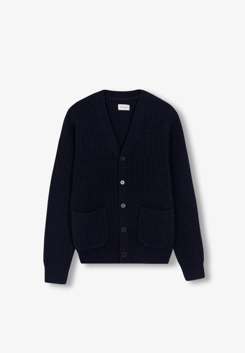 GEHÄKELTER CARDIGAN MIT STRUKTUR