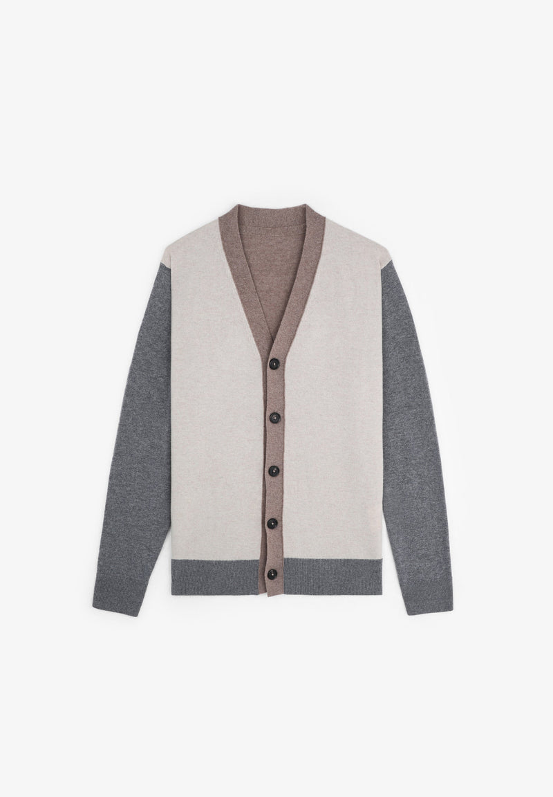 DREIFARBIGER PREMIUM-CARDIGAN