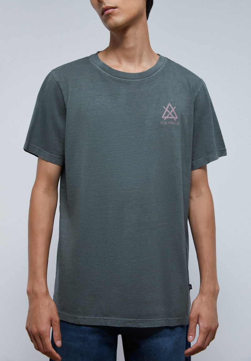 T-SHIRT MIT PRINT IN KONTRASTFARBE