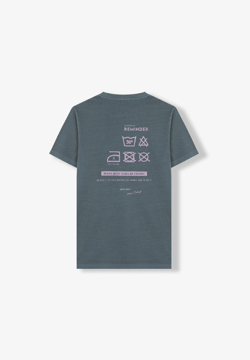 T-SHIRT MIT PRINT IN KONTRASTFARBE