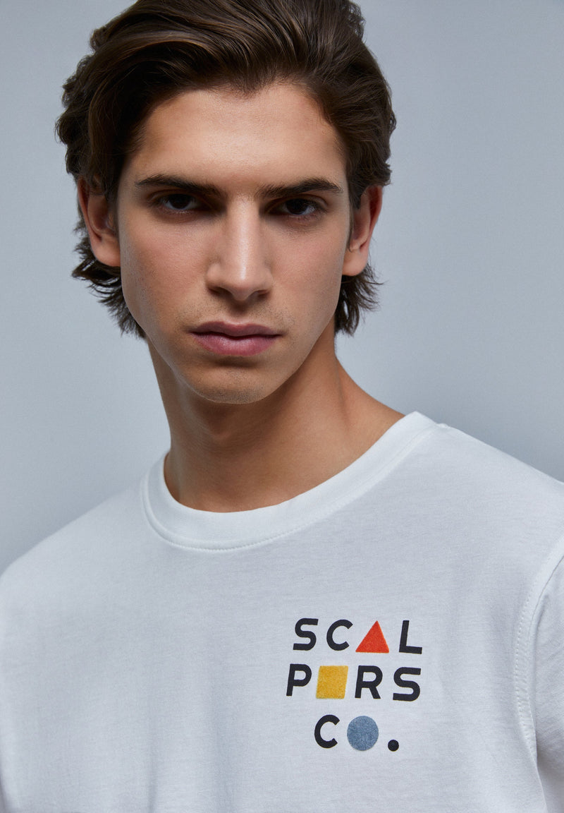 SHIRT MIT LOGO IM FLOCKPRINT VORNE