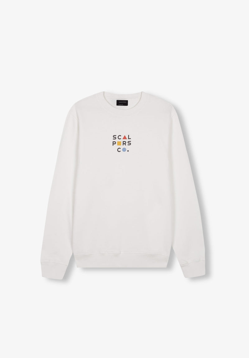 SWEATSHIRT MIT FLOCKPRINT-LOGO AM VORDERTEIL