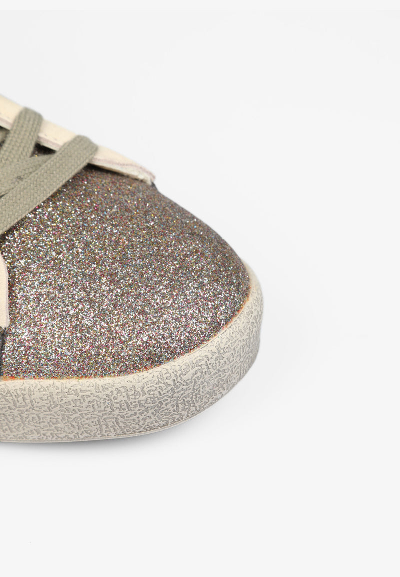 NIEDRIGE SNEAKER MIT GLITZER