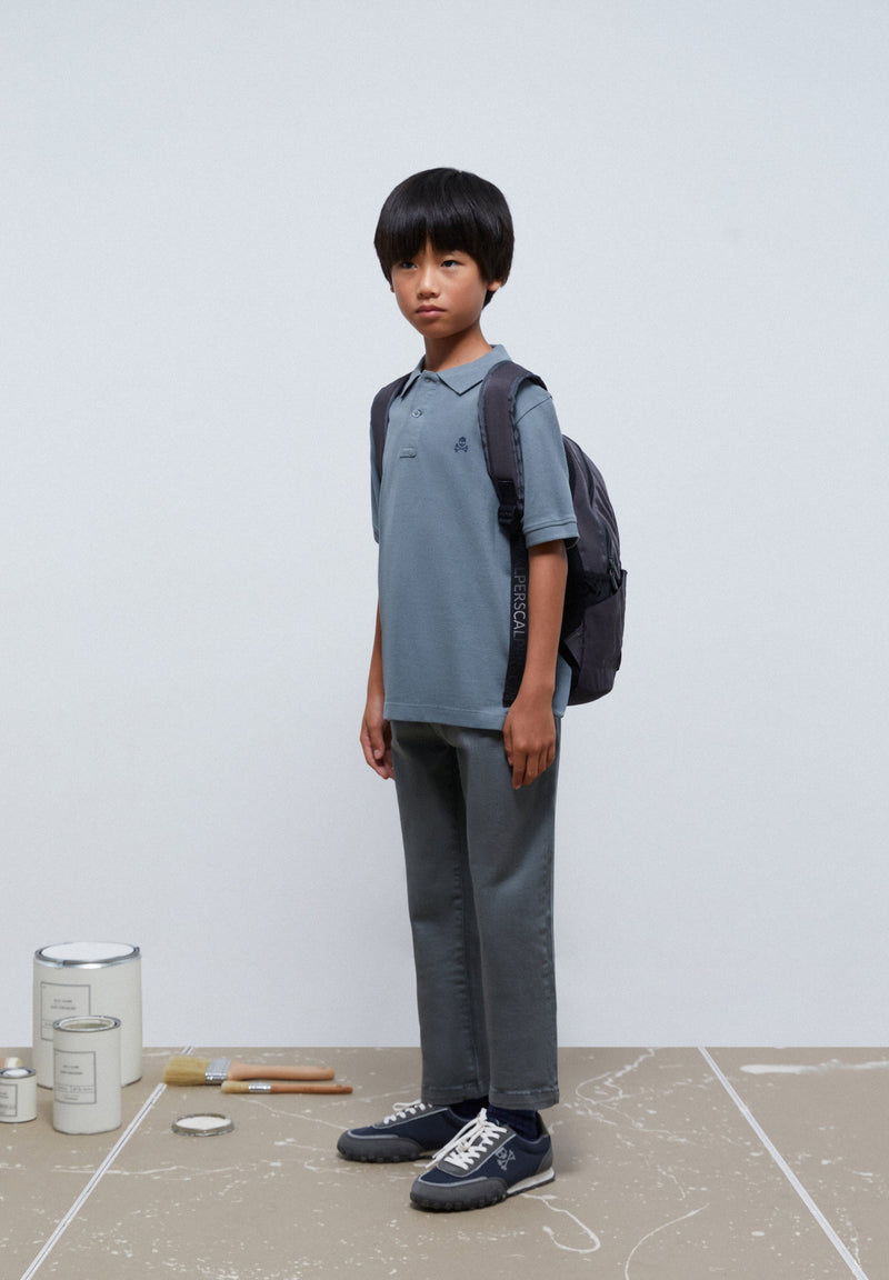 BASIC-POLOSHIRT MIT TOTENKOPF