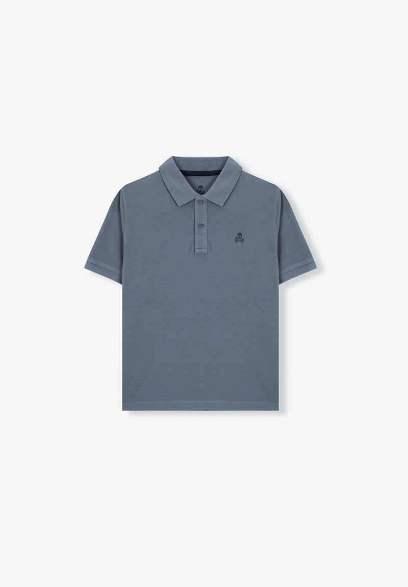 BASIC-POLOSHIRT MIT TOTENKOPF