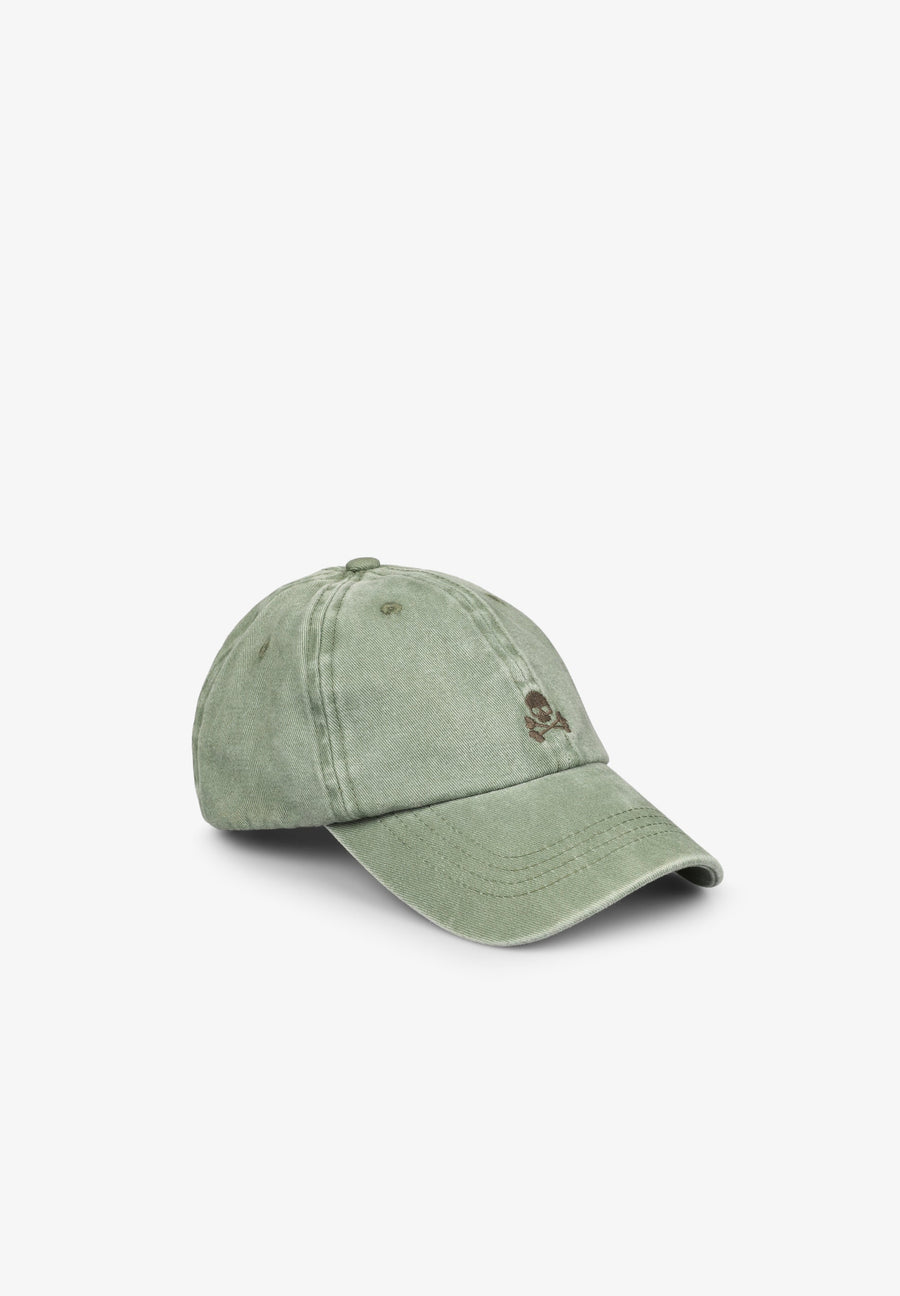 BASECAP MIT TOTENKOPFMOTIV IM WASHED-LOOK