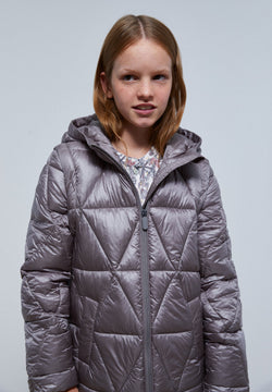 STEPPMANTEL IM METALL-LOOK