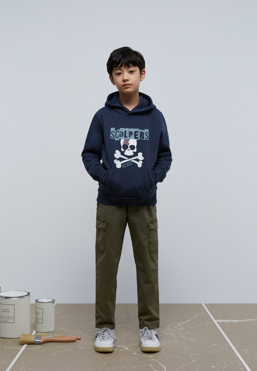 HOODIE MIT TOTENKOPFPRINT
