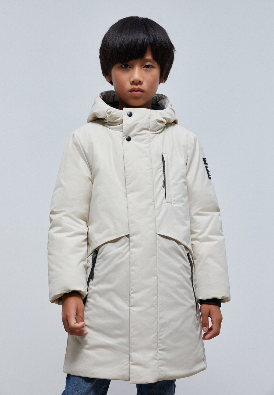 GESTEPPTER PARKA MIT TASCHEN